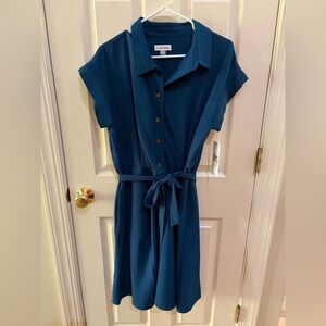 NWT Calvin Klein Women's Blue Shirt Dress